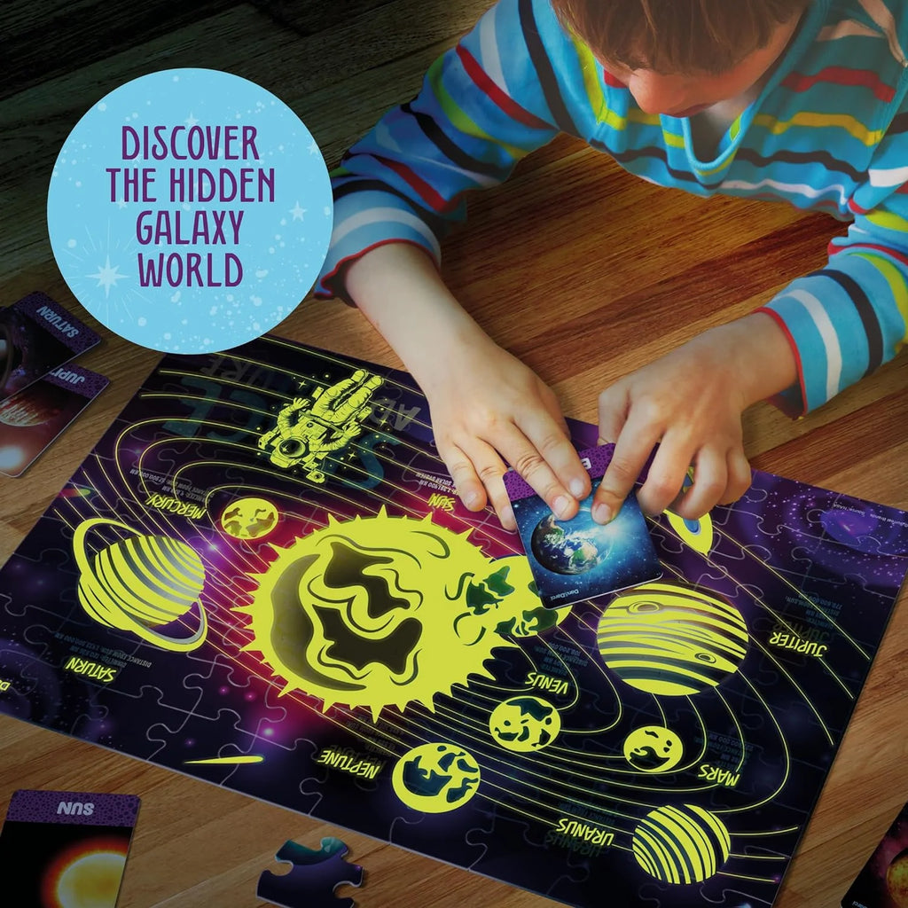 Glow in The Dark 100 Piece Galaxy Puzzle for Kids F546