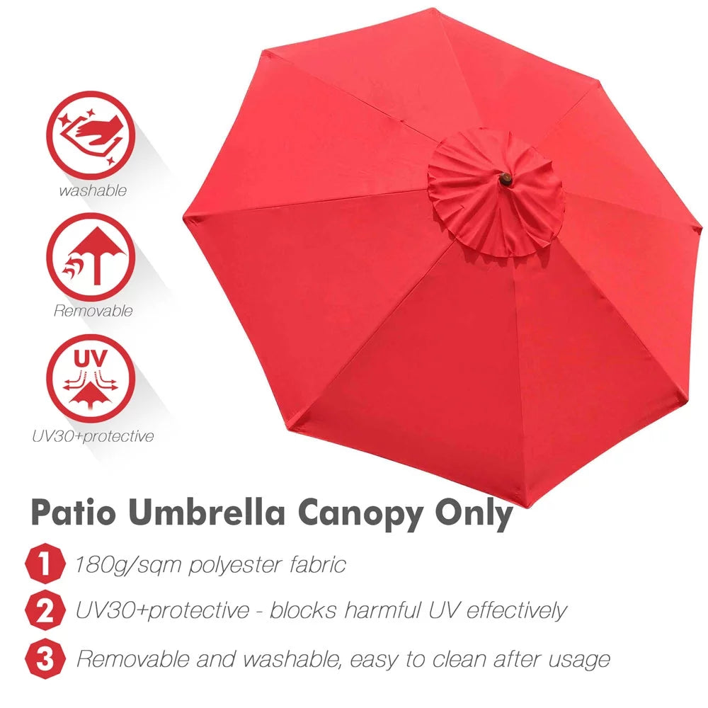 10Ft 8 Rib Umbrella Replacement Canopy I3023