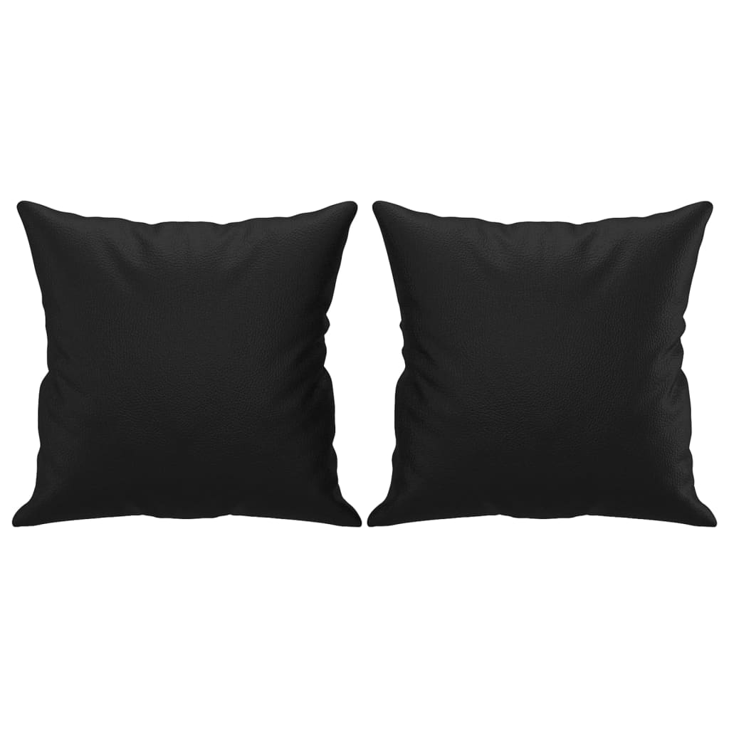 Black 55.1" Faux Leather 2-Seater Sofa M408