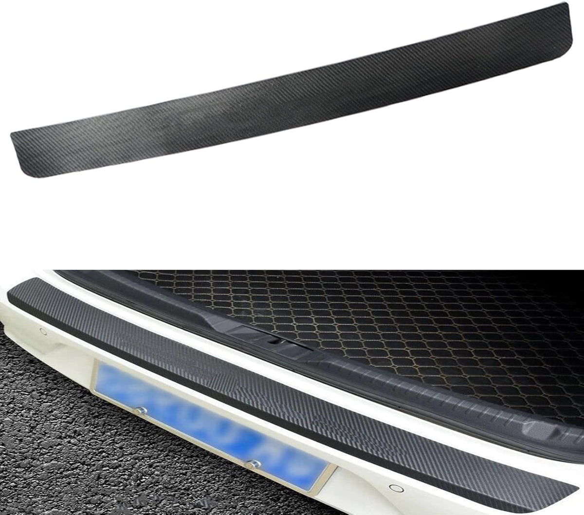 Black Rubber Trunk Door Entry Guard Car Accessory X152561
