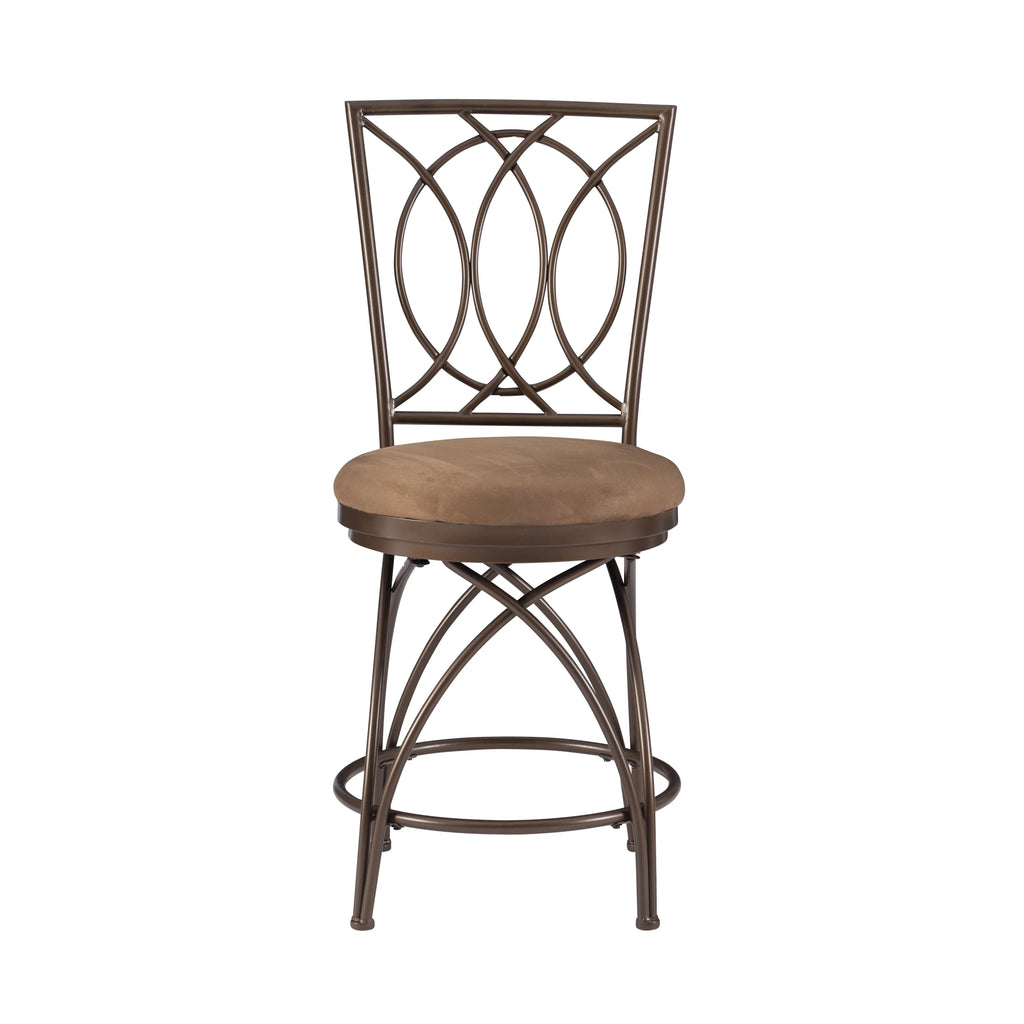 24.5" Metal Circle Back Swivel Counter Stool M60621