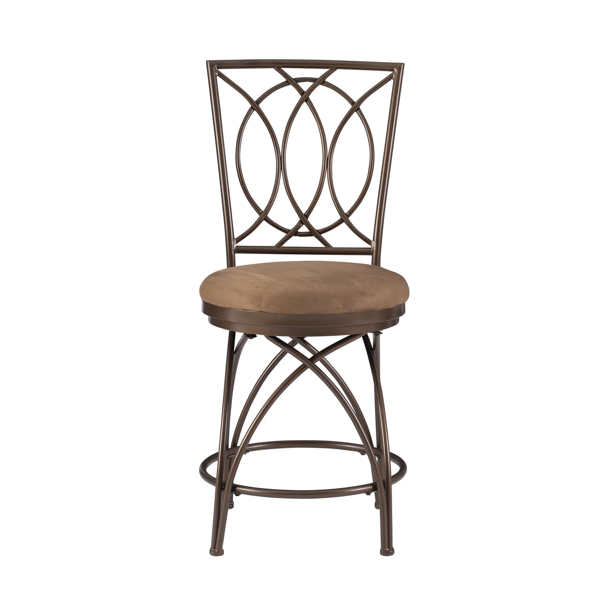24.5" Metal Circle Back Swivel Counter Stool M60621
