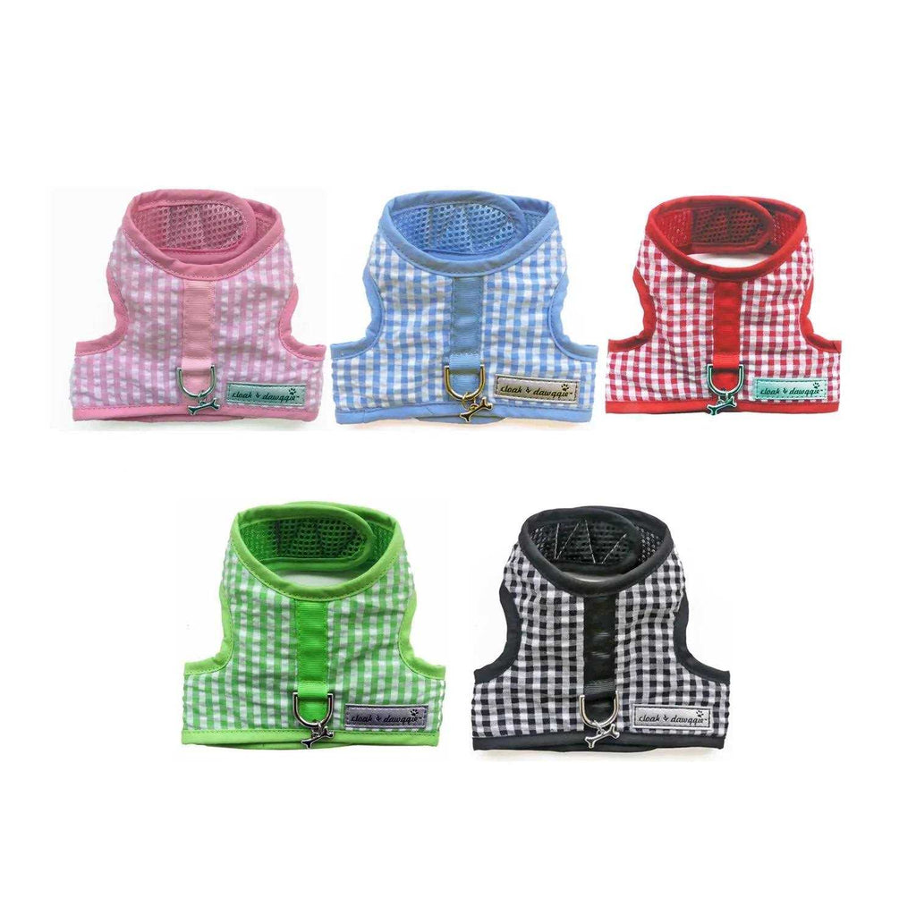 Teacup Gingham Dog Harness Vest L2169