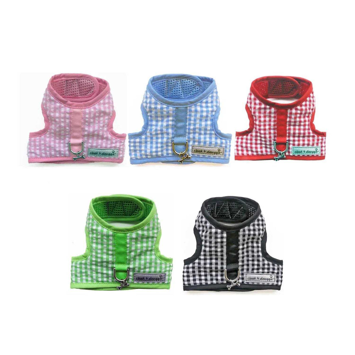 Teacup Gingham Dog Harness Vest L2169