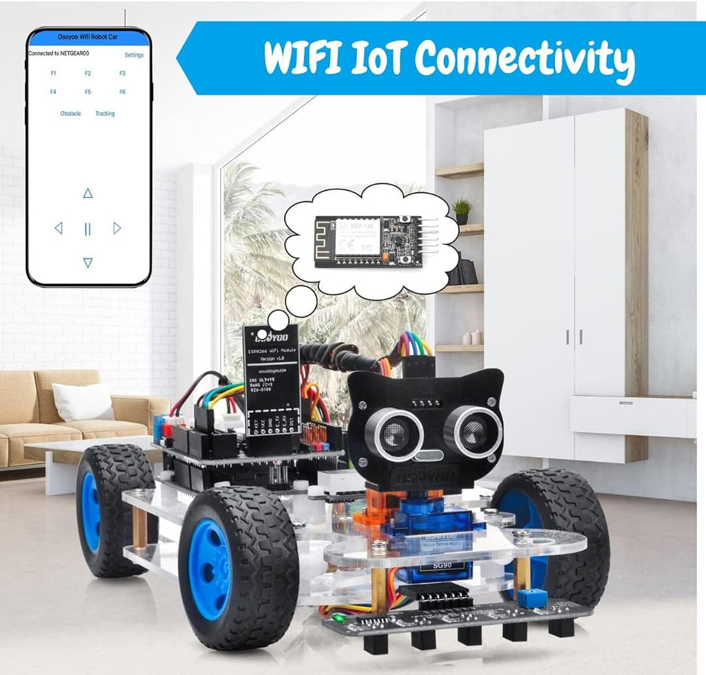 DIY Robot Car Kit with WiFi Bluetooth O247