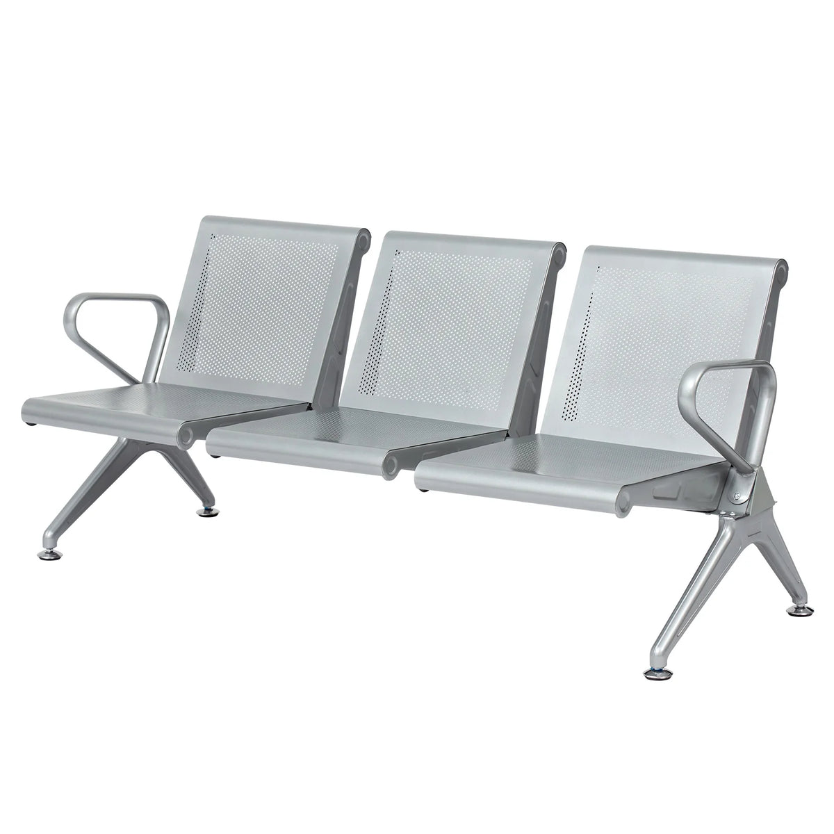 3-Seat Office Guest Waiting Chair Bench with Steel Frame U56244