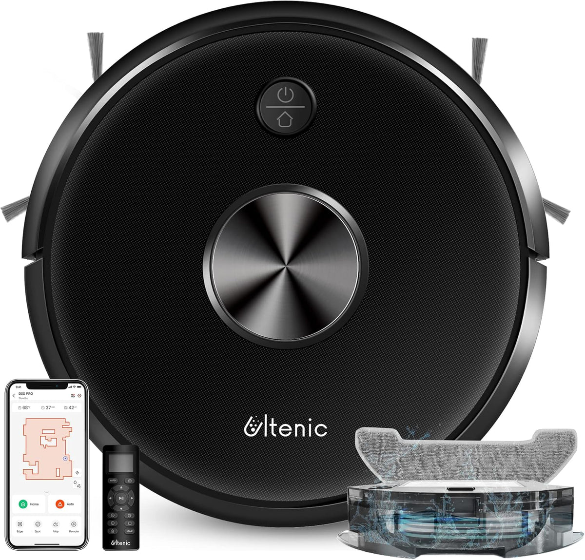 2500Pa Robot Vacuum and Mop with Boundary Strips K467